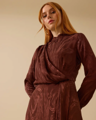 1034 KARINDAN PİLELİ JAKAR ELBİSE 10002511311034 #12-25#