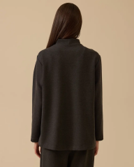 1020 ÖNÜ YIRTMAÇLI KOLU VE ÖN KISMI İŞLEME DETAYLI GÜNLÜK SWEATSHİRT 10002522311020 #12-25#