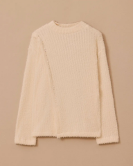 10034 ÇAPRAZ TAŞ DETAYLI PELUŞ HIRKA 10002521710034 #12-25#