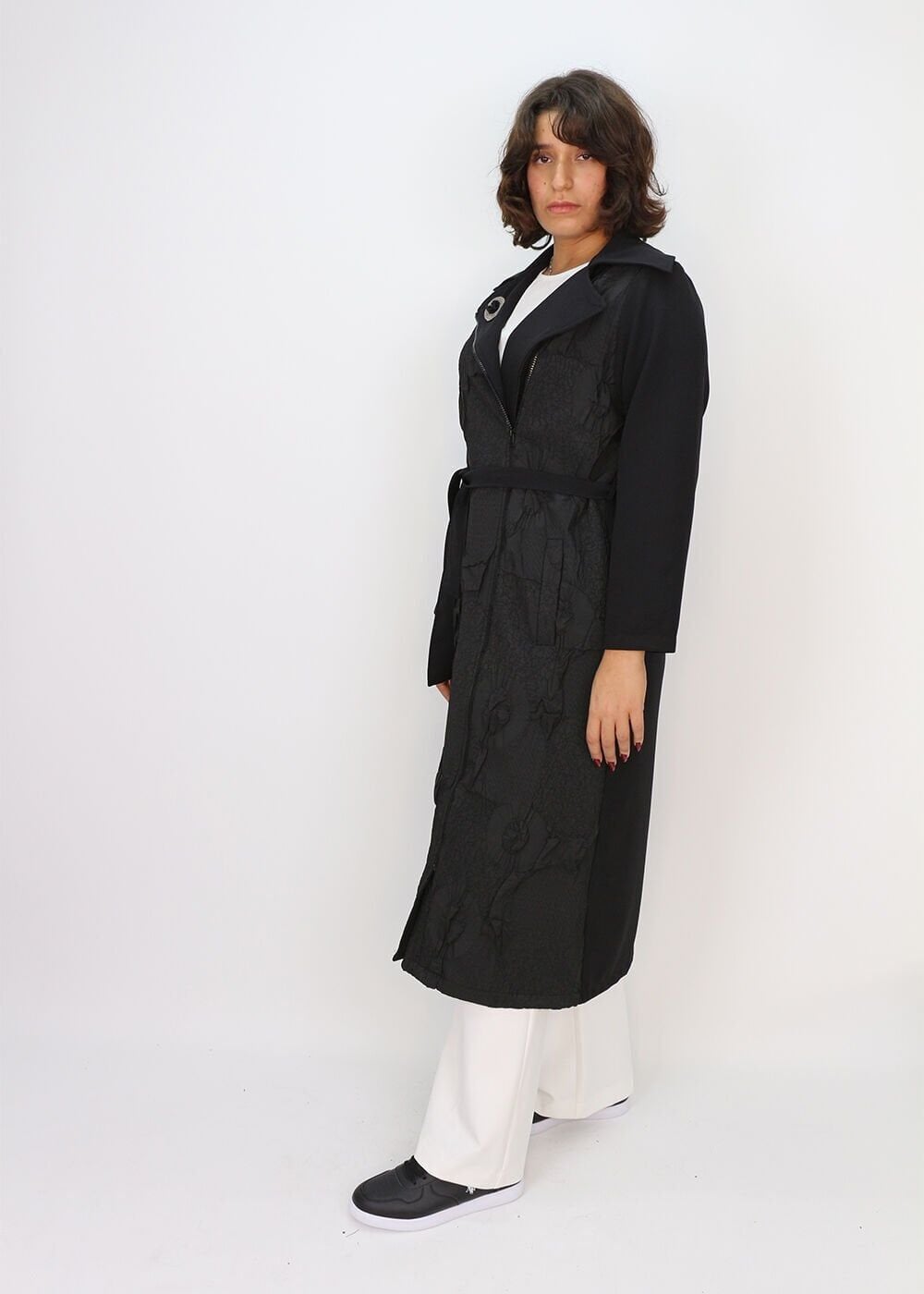 1301 ÖNÜ FERMUARLI CEPLİ KABARTMA DESENLİ SPOR KISA CEKET QKS #24-10#