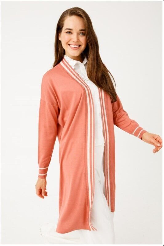 ÇİZGİ DETAYLI TRİKO HIRKA QKS 20830 #22-10#