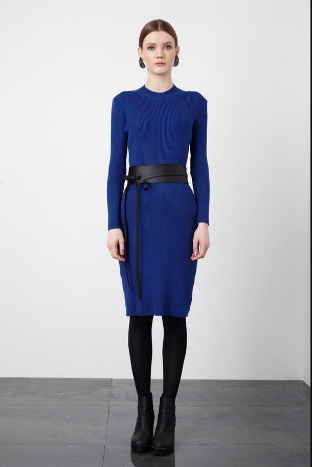 6809FTİLLİ TRİKO KISA ELBİSE QKS AHK #22-11#