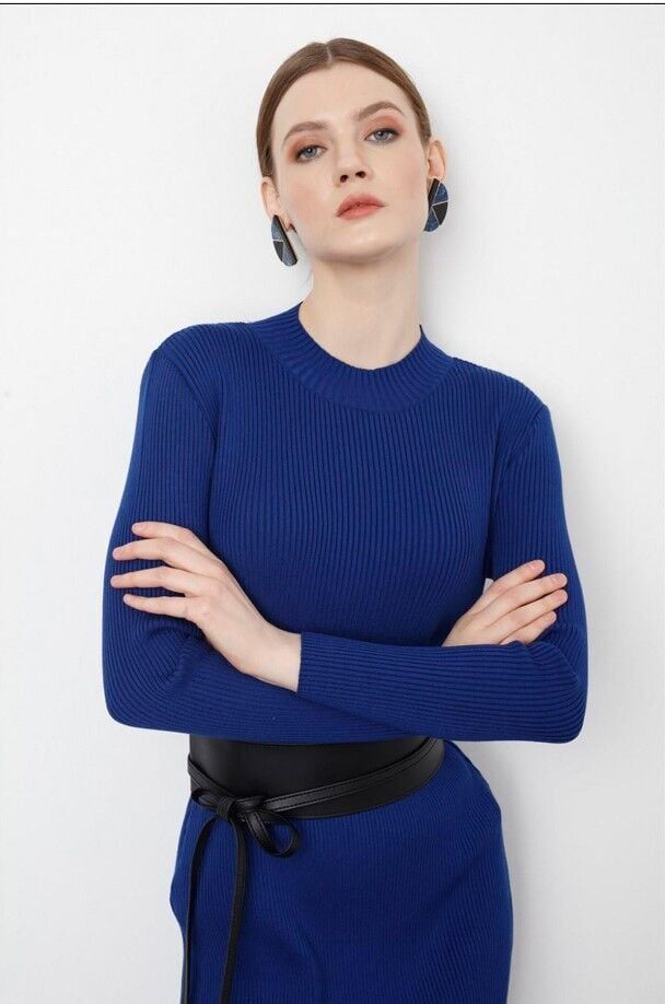 6809FTİLLİ TRİKO KISA ELBİSE QKS AHK #22-11#