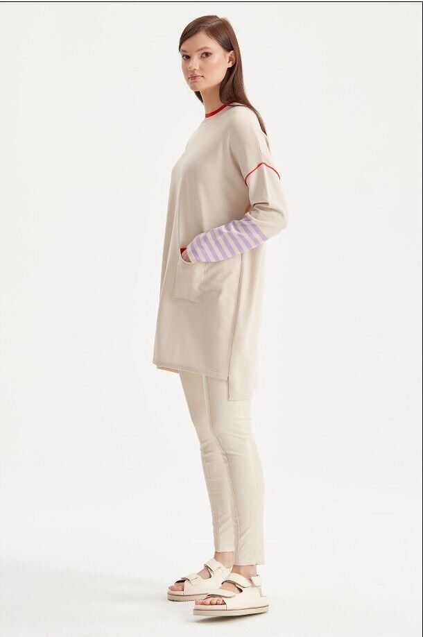 20972CEP İÇİ RENKLİ RAYON TUNİK QKS TNK  #22-11#