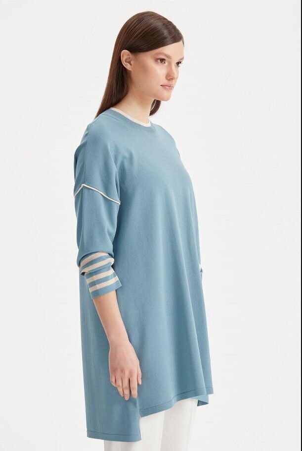 20972CEP İÇİ RENKLİ RAYON TUNİK QKS TNK  #22-11#