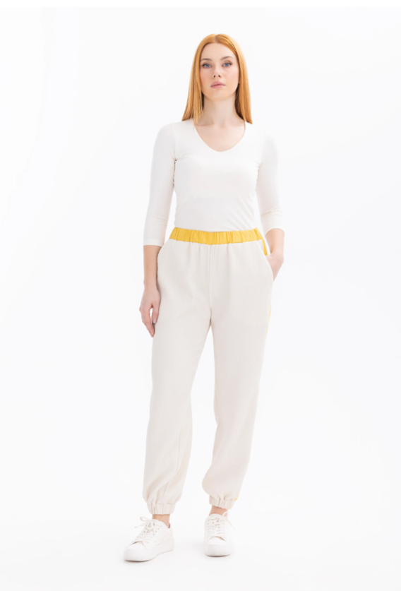 1011 BLEK LASTİKLİ CEPLİ GÜNLÜK PANTLON QYS GÜNLÜK PANTLON #24-07#11242107001011