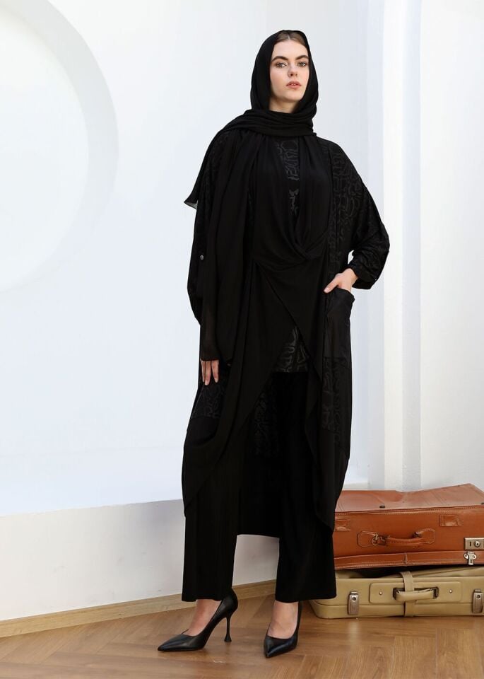 43813 İÇ JAKAR SANDY ÖNÜ CEPLİ KOLU KATLAMALI 3LÜ ŞIK TAKIM