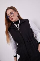 710032 ÖNÜ FERMUARLI BELİ LASTİKLİ CEPLİ KAPİTONE YELEK #12-25#