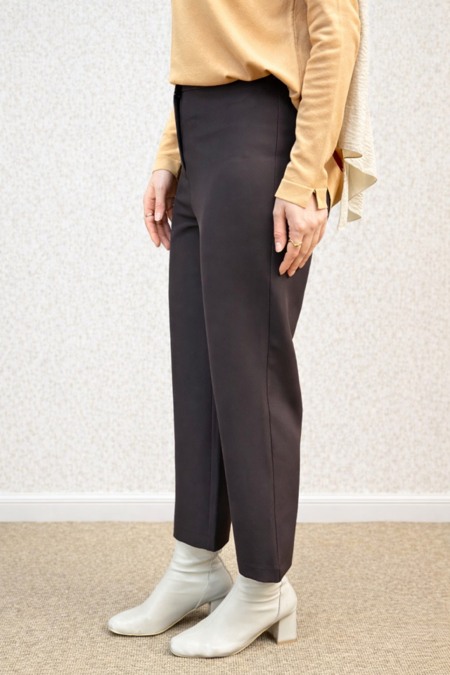 SZ-5405 ARKASI LASTİKLİ TEK DÜĞME RAHAT PANTALON  #12-25#