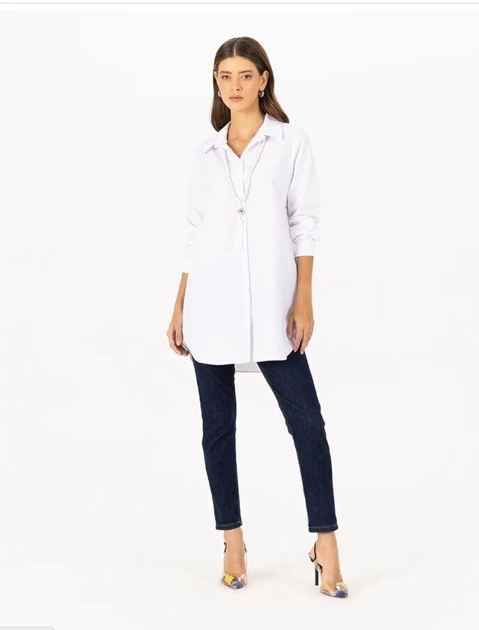 1000AKSESUAR DETAYLI GÜNLÜK GÖMLEK QKS GÜNLÜK GÖMLEK 221201000 #22-12#