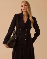 1003 DÜĞMELİ KREVUZA ŞIK CEKET #26#