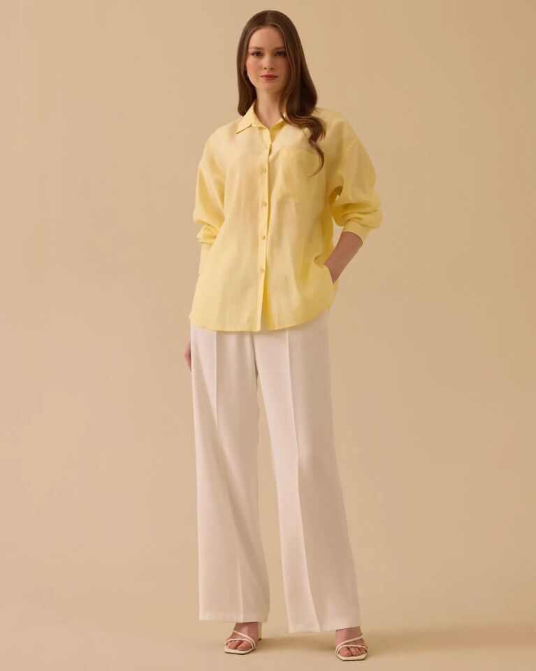 10028 ÖNÜ CEP DETAYLI GÜNLÜK GÖMLEK #26#