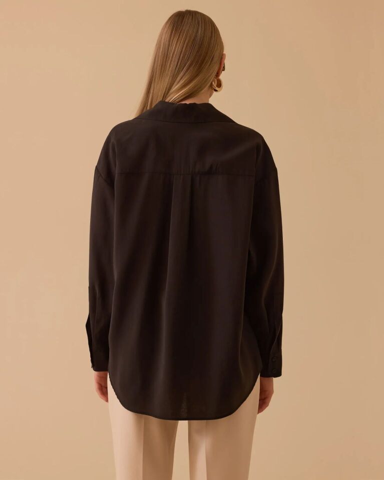 10028 ÖNÜ CEP DETAYLI GÜNLÜK GÖMLEK #26#