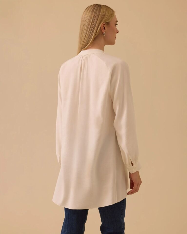 1007 HAKİM YAKA TAŞLI TUNİK #26#