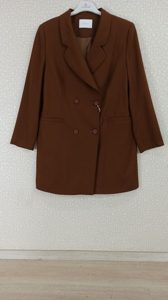 43003 ÖNDEN DÜĞME DETAYLI CEPLİ BLAZER CEKET  QKS BLAZER CEKET #22-12#