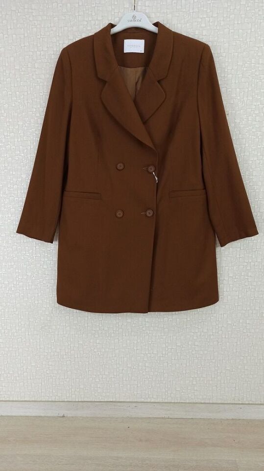 43003 ÖNDEN DÜĞME DETAYLI CEPLİ BLAZER CEKET  QKS BLAZER CEKET #22-12#