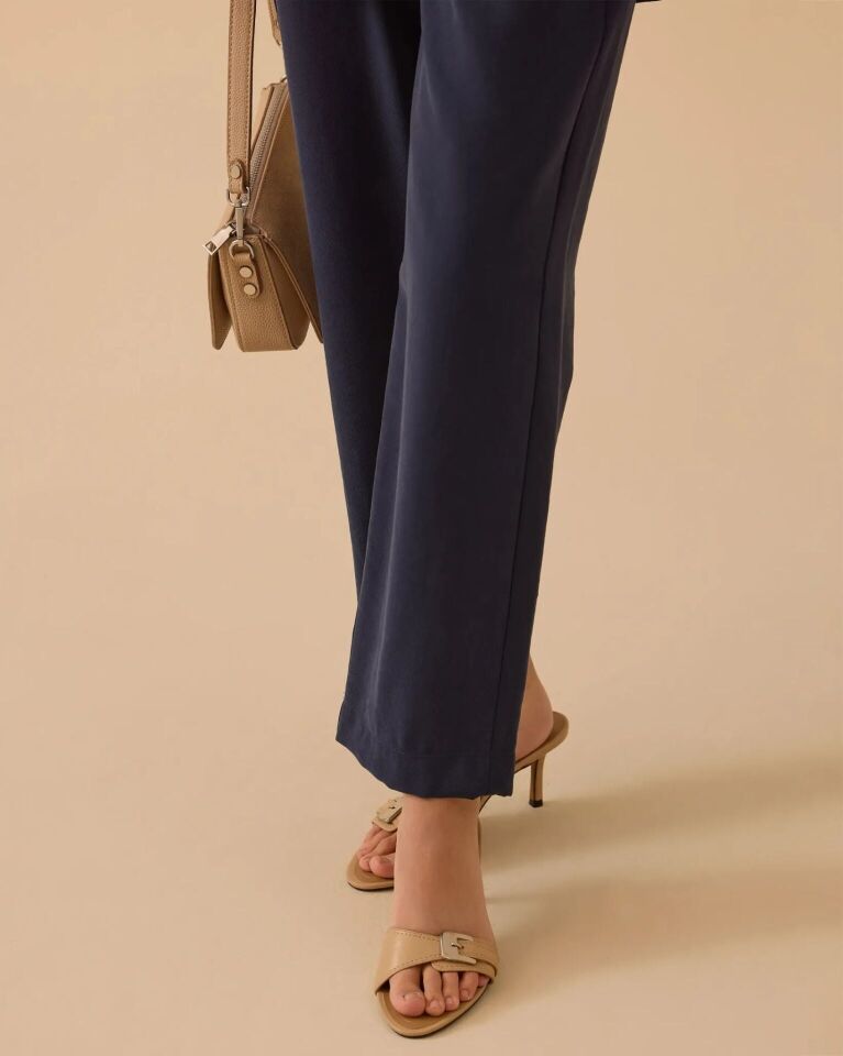 1008 BELİ BAĞCIKLI KETEN PANTALON #26#