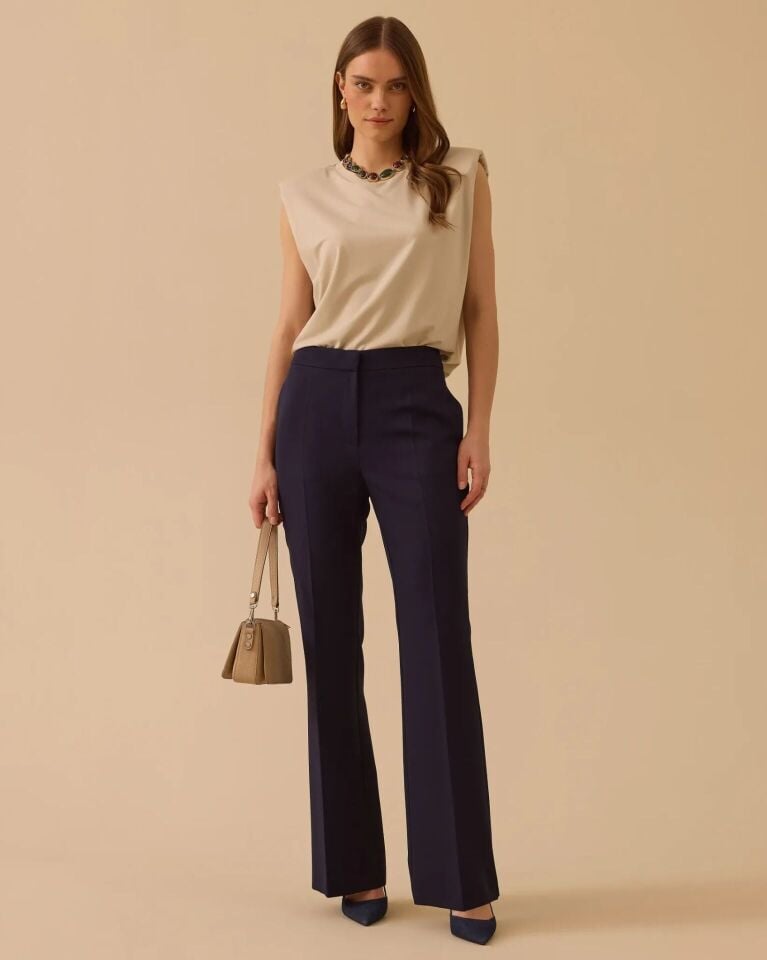 1006 STELLA İSPANYOL PAÇA KLASİK PANTALON #26#