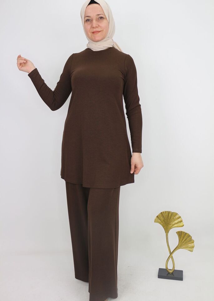 791 BELİ YARIM LASTİKLİ CEPLİ PENYE BOL PANTOLON