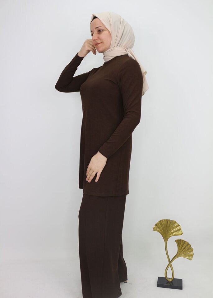 791 BELİ YARIM LASTİKLİ CEPLİ PENYE BOL PANTOLON