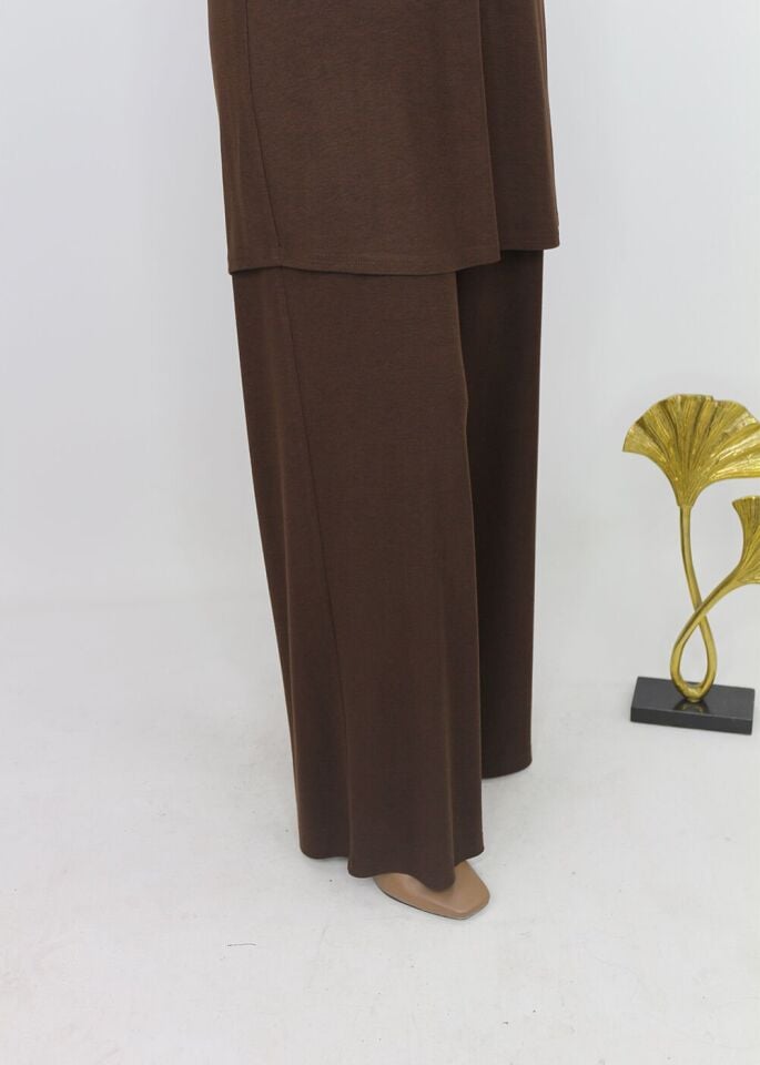 791 BELİ YARIM LASTİKLİ CEPLİ PENYE BOL PANTOLON