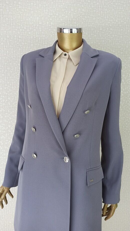 1001 VATKALI DÜĞME DETAYLI KRUVAZE KAPAMA CEKET LVFW2351001 CEKET QKS #23-01#