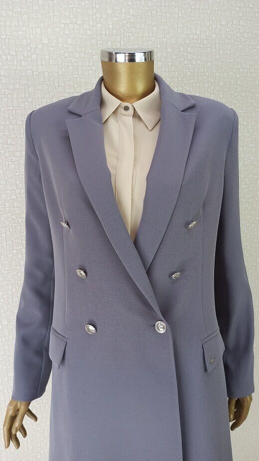 1001 VATKALI DÜĞME DETAYLI KRUVAZE KAPAMA CEKET LVFW2351001 CEKET QKS #23-01#