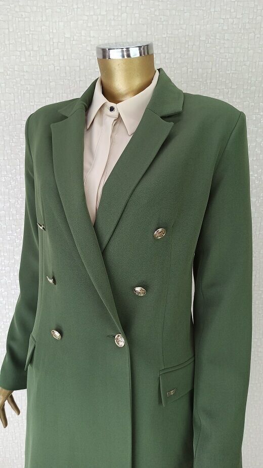 1001 VATKALI DÜĞME DETAYLI KRUVAZE KAPAMA CEKET LVFW2351001 CEKET QKS #23-01#