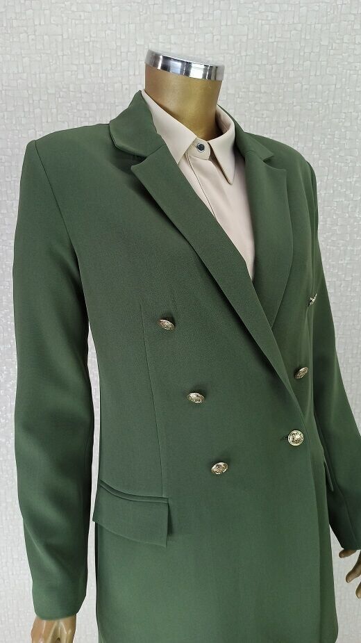 1001 VATKALI DÜĞME DETAYLI KRUVAZE KAPAMA CEKET LVFW2351001 CEKET QKS #23-01#