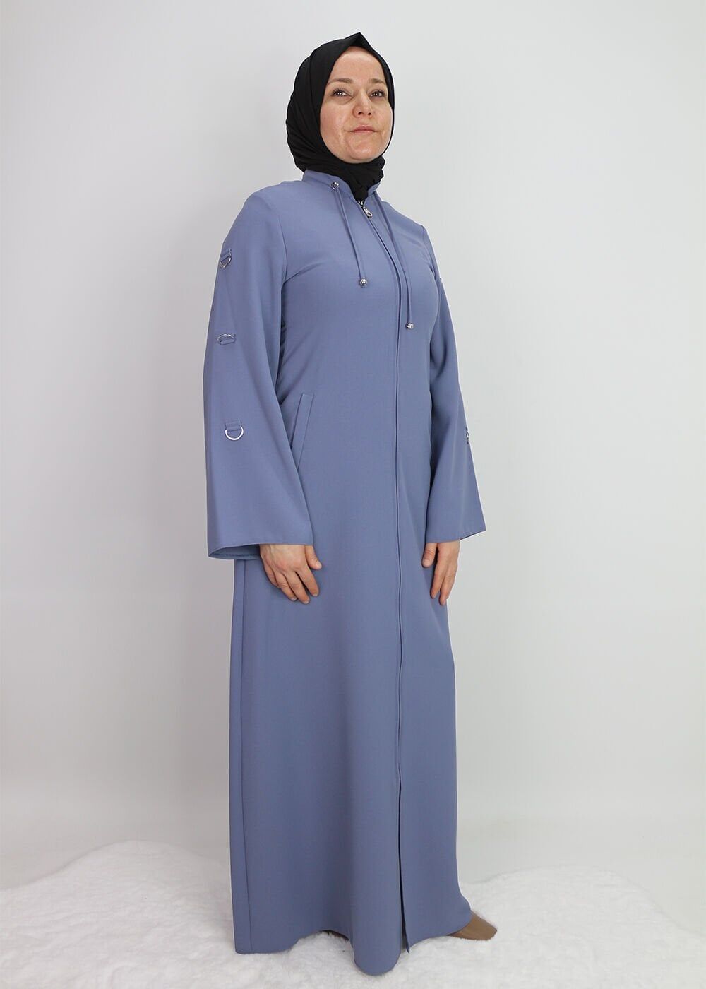 520030 HAKİM YAKA HALKA AKSESUARLI FLETO CEPLİ FERACE QYS FERACE 520030 #23-033