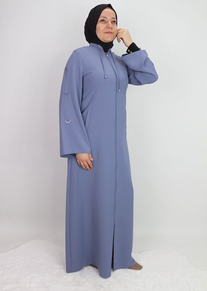 520030 HAKİM YAKA HALKA AKSESUARLI FLETO CEPLİ FERACE QYS FERACE 520030 #23-033