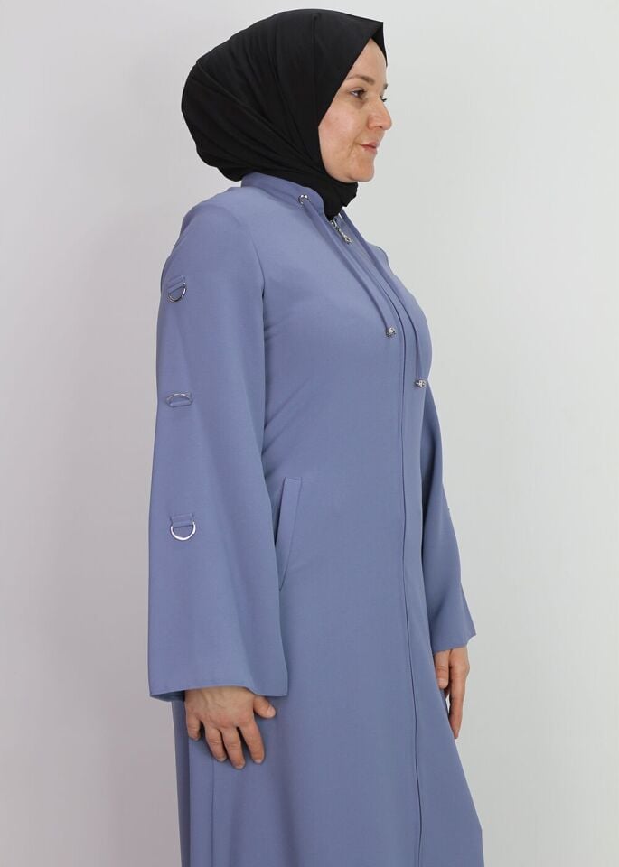 520030 HAKİM YAKA HALKA AKSESUARLI FLETO CEPLİ FERACE QYS FERACE 520030 #23-033