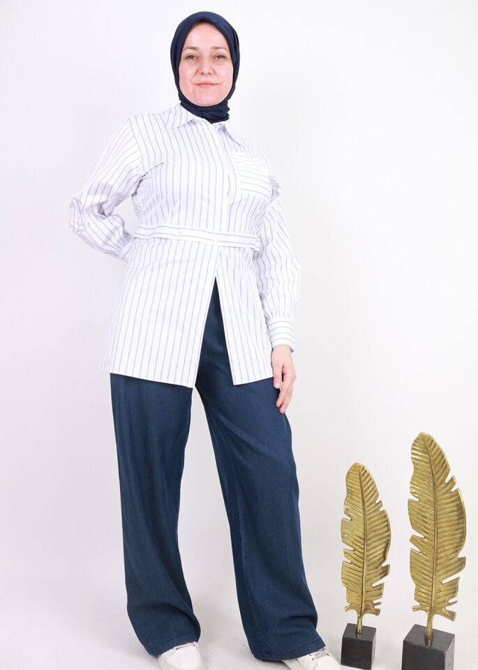 3803 BELİ LYARIM LASTİKLİ CEPLİ TANSEL KUMAŞ PANTOLON QYS PANTOLON 3803  #23-05#