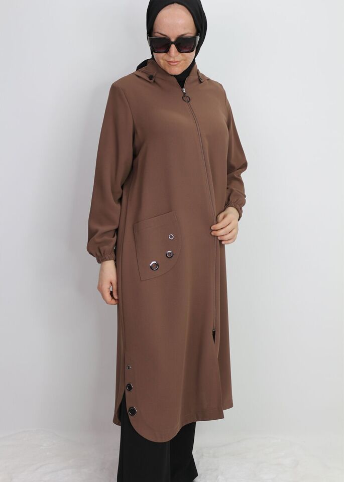 1015 KAP ÖNDEN DERMUARLI CEPBLİ CEBİ VE YANLARI RİVETLİ KAPÜŞONLU GİY ÇIK KAP QYS KAP #24-04#