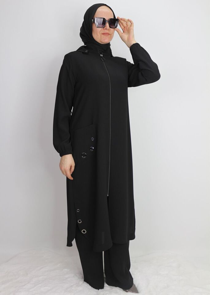 1015 KAP ÖNDEN DERMUARLI CEPBLİ CEBİ VE YANLARI RİVETLİ KAPÜŞONLU GİY ÇIK KAP QYS KAP #24-04#