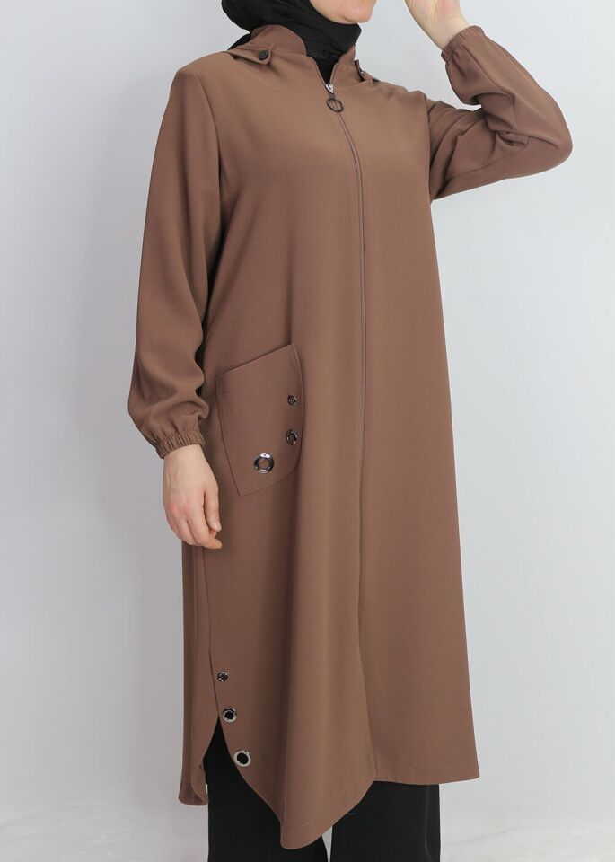 1015 KAP ÖNDEN DERMUARLI CEPBLİ CEBİ VE YANLARI RİVETLİ KAPÜŞONLU GİY ÇIK KAP QYS KAP #24-04#