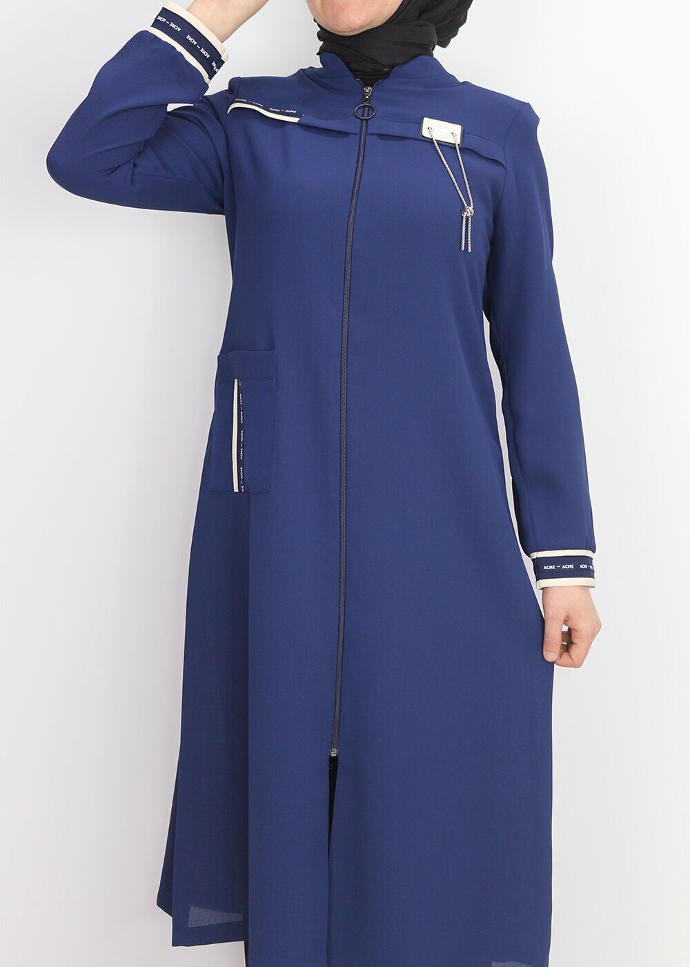 1004 ÖNDEN FERMUARLI CEPLİ KOL UCU LASTİKLİ ZİNCİER DETAYLI GİY ÇIK KAP QYS KAP 1004 #24-04#