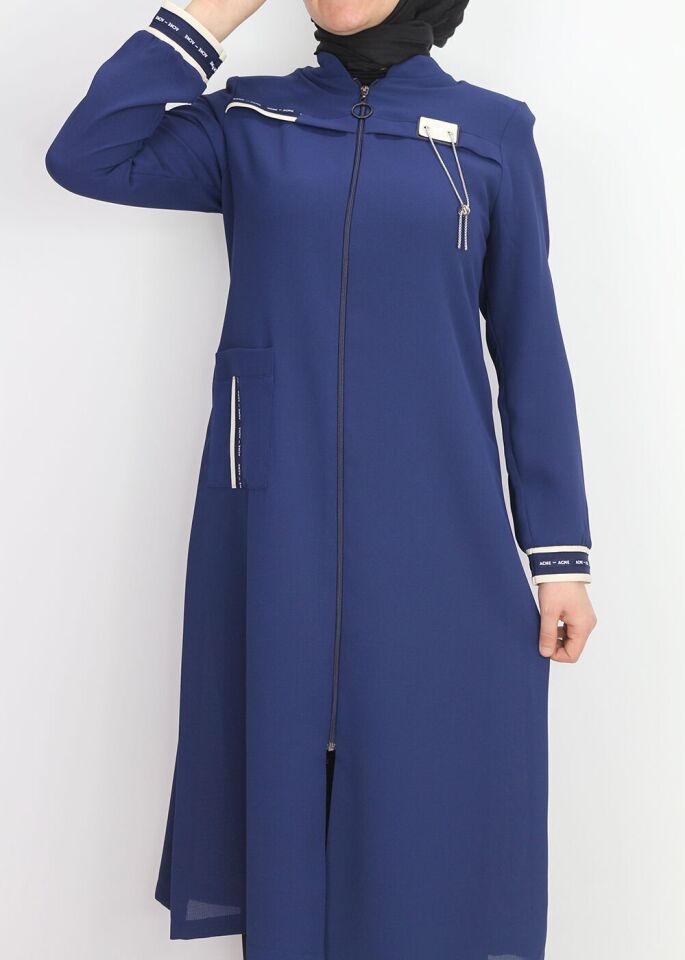 1004 ÖNDEN FERMUARLI CEPLİ KOL UCU LASTİKLİ ZİNCİER DETAYLI GİY ÇIK KAP QYS KAP 1004 #24-04#