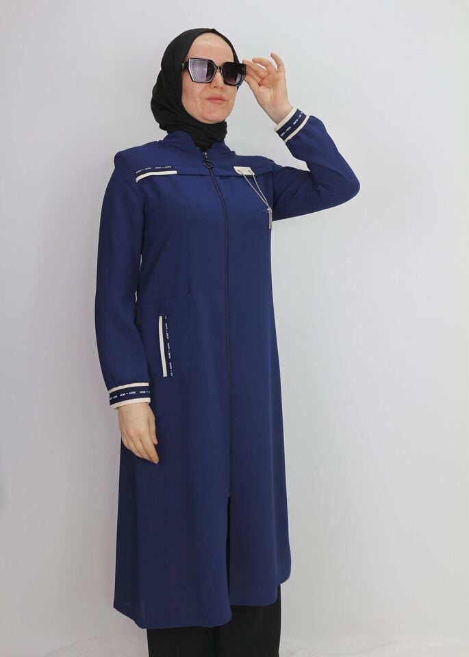 1004 ÖNDEN FERMUARLI CEPLİ KOL UCU LASTİKLİ ZİNCİER DETAYLI GİY ÇIK KAP QYS KAP 1004 #24-04#