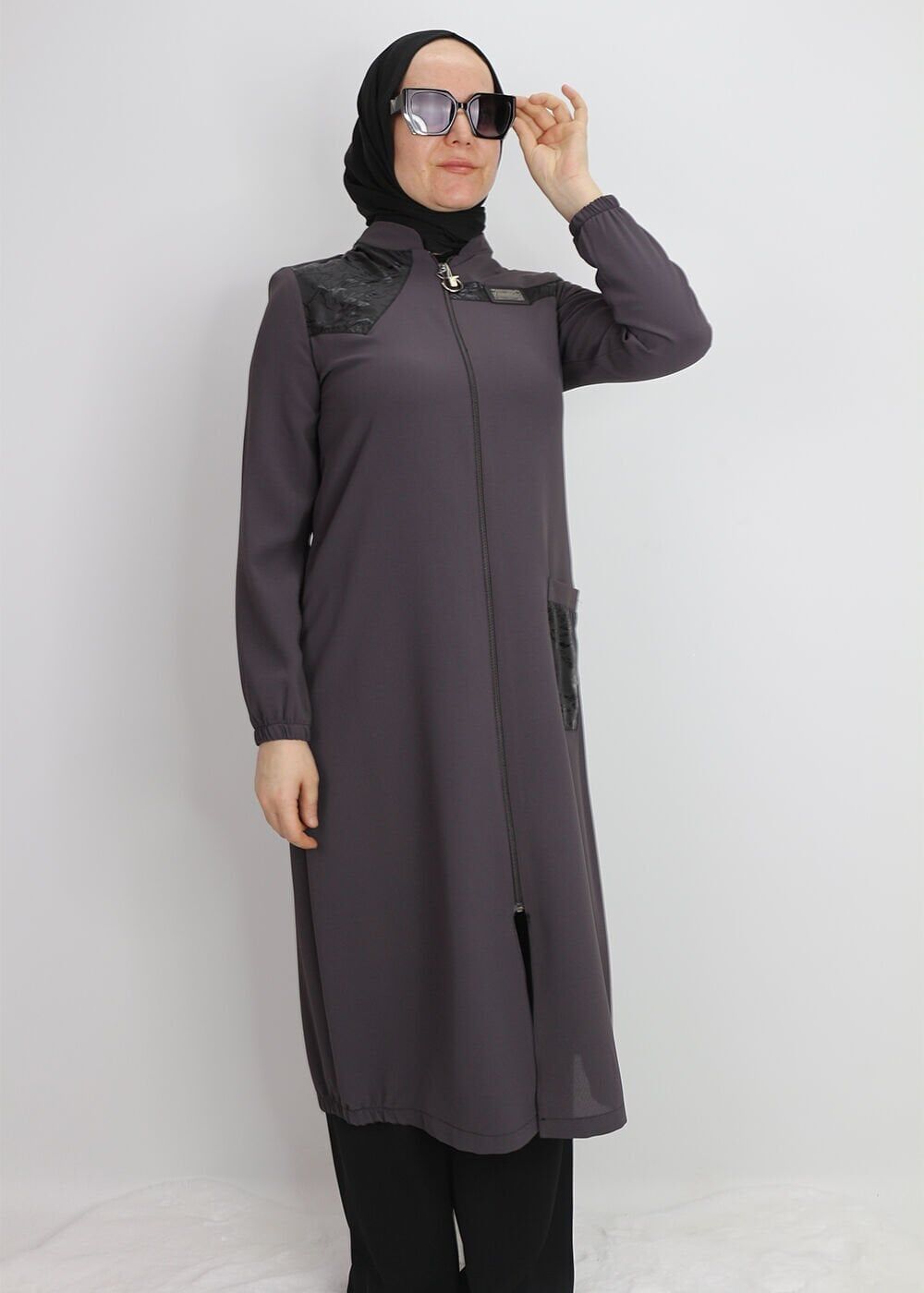 1021 ÖNDEN FERMUALRI KOL UÇLARI LASTİKLİ CEPLİ GİY ÇI KAP QYS KAP #24-04#