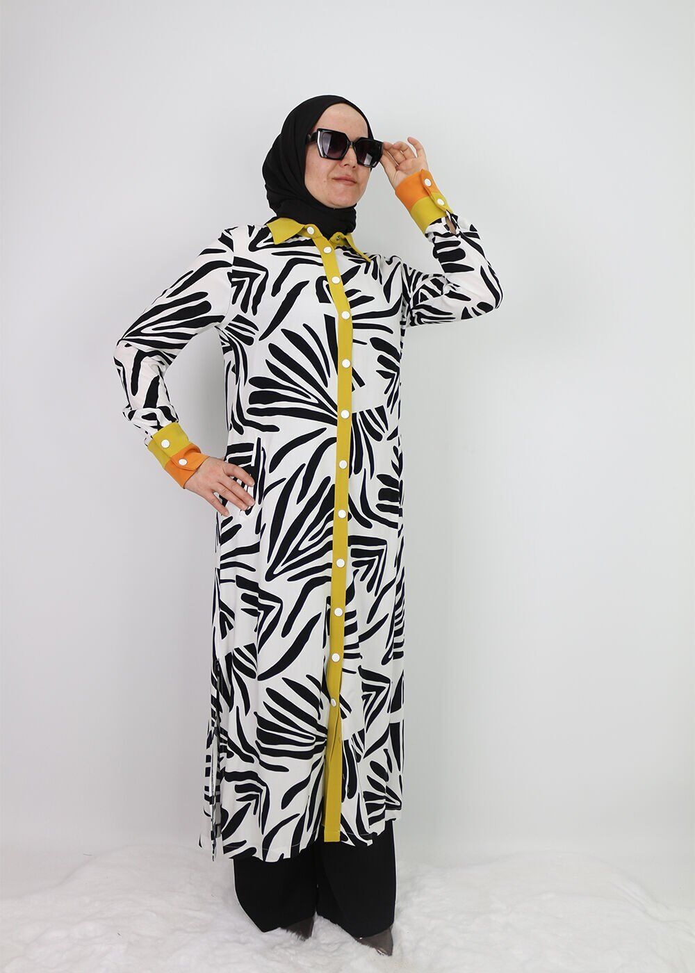 30074 ÇIT ÇIT DETAYLI YZUN TUNİK ELİBSE QYS ELİBSE TUNİK #24-04#