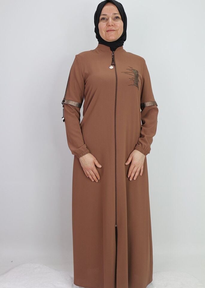 4003 GÖĞSÜ ZİK ZAK TAŞ MODEL KOL UCU LASTİKLİ KOLLARI PUL DETAYLI HAKİM YAKA QYS 4003 #23-01#