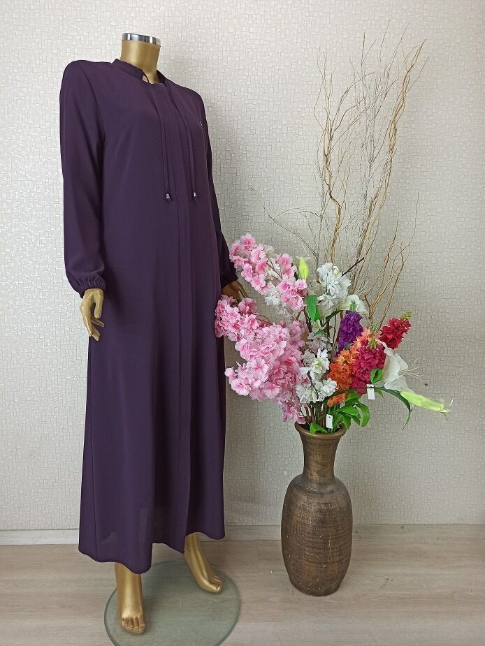 4045 GİZLİ FERMUARLI HAKİM YAKA YAKASI İP DETAYLI GÖĞSÜ ARMA DETAYLI FERACE QYS 4045 FERACE #23-01#