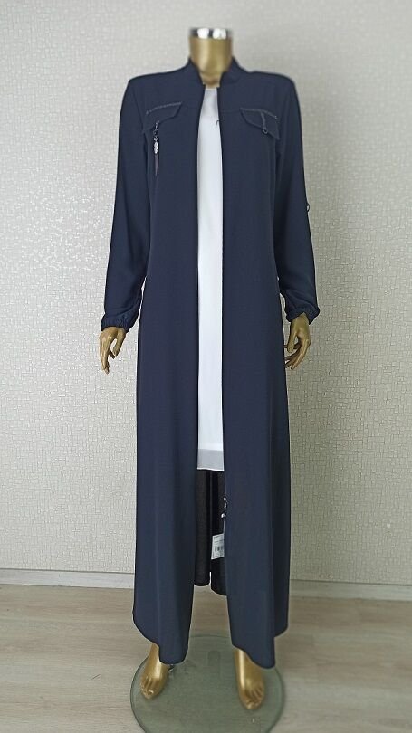 4004 CEP KAPAKLI KOLLAIR ŞERİT DETAYLI HAKİM YAKA YAKA FERACE QYS 4004 FERACE #23-01#