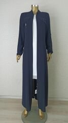 4004 CEP KAPAKLI KOLLAIR ŞERİT DETAYLI HAKİM YAKA YAKA FERACE QYS 4004 FERACE #23-01#