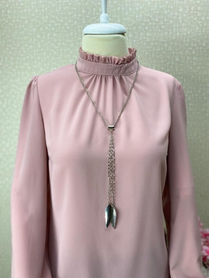 QYS DİK YAKA  GÖMLEK 1008 #21-05# 40 - pembe