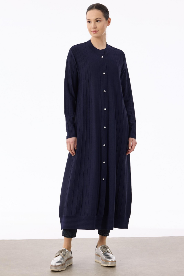 21842 NERVÜR DETAYLI MAX BOY TRİKO RAYON HIRKA 2 - bordo