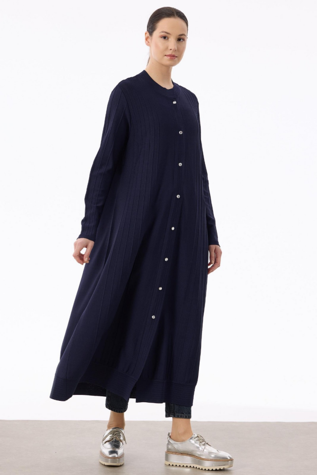 21842 NERVÜR DETAYLI MAX BOY TRİKO RAYON HIRKA 2 - bordo
