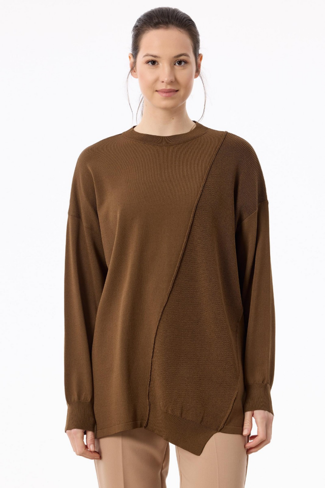 21872 ÖRGÜ DETAYLI RAYON TUNİK 1 - LACİVERT