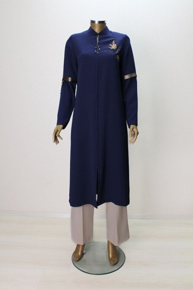 5003 GÖĞSÜ LALE TAŞLI KOLU AKSEFURARLI GİZLİ FERMUARLI HAKİM YAKA GİY ÇIK KAP QKS KAP 5003 #23-03#
